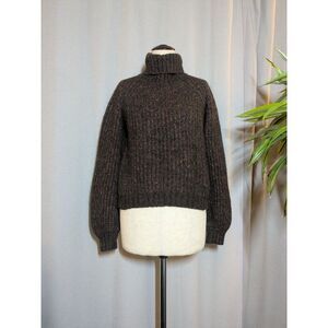 Baum Und Pferdgarten Sweater Turtleneck Alpaca Chunky Wool Brown Women's XS